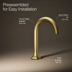 Bathroom sink faucet spout with Cane design, 1.2 gpm^Kohler Clearance