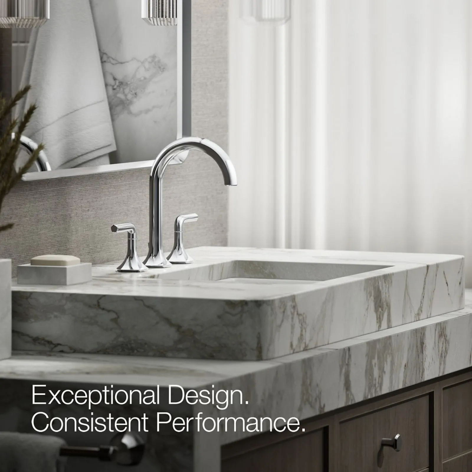 Bathroom sink faucet spout with Cane design, 1.2 gpm^Kohler Clearance