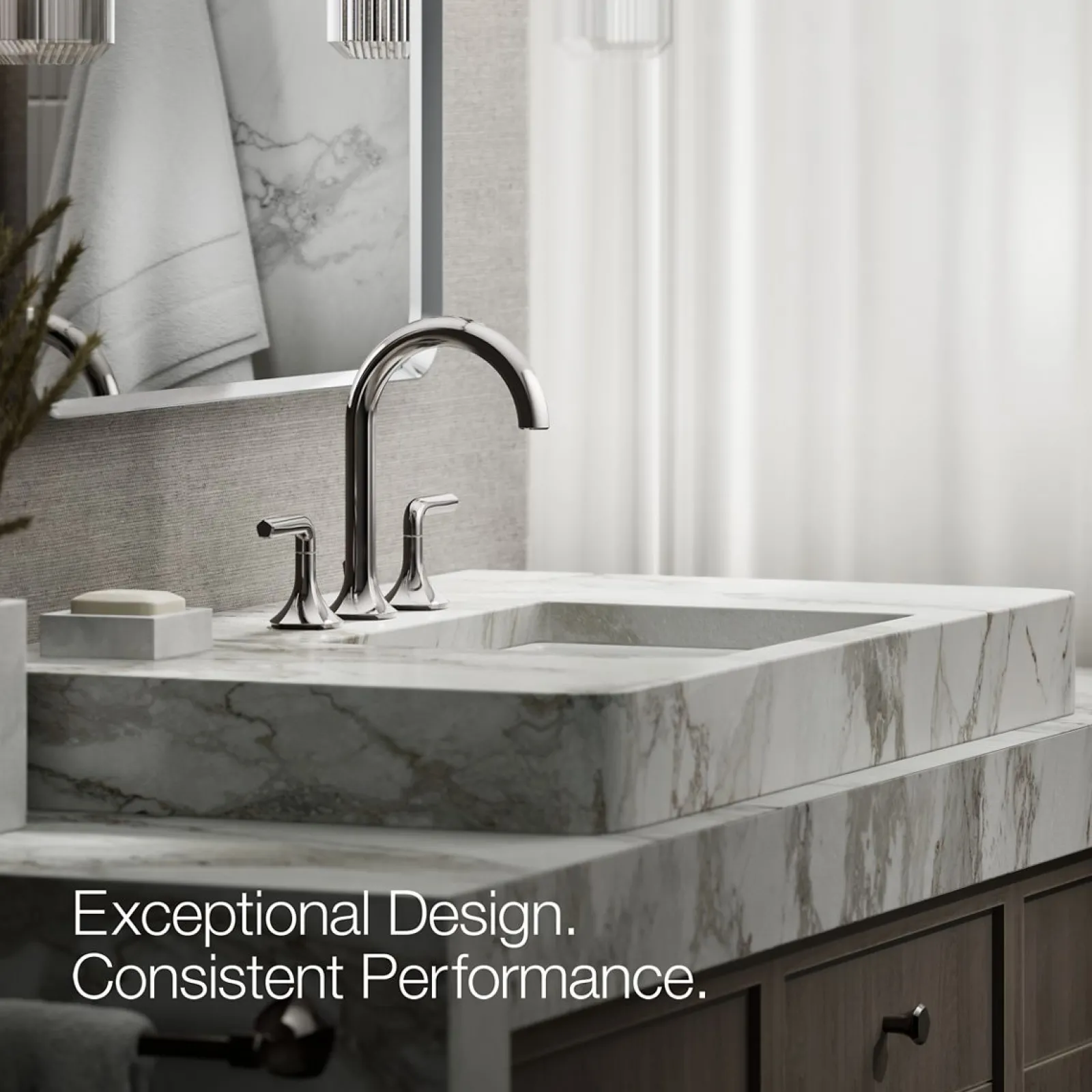 Bathroom sink faucet spout with Cane design, 1.2 gpm^Kohler Clearance