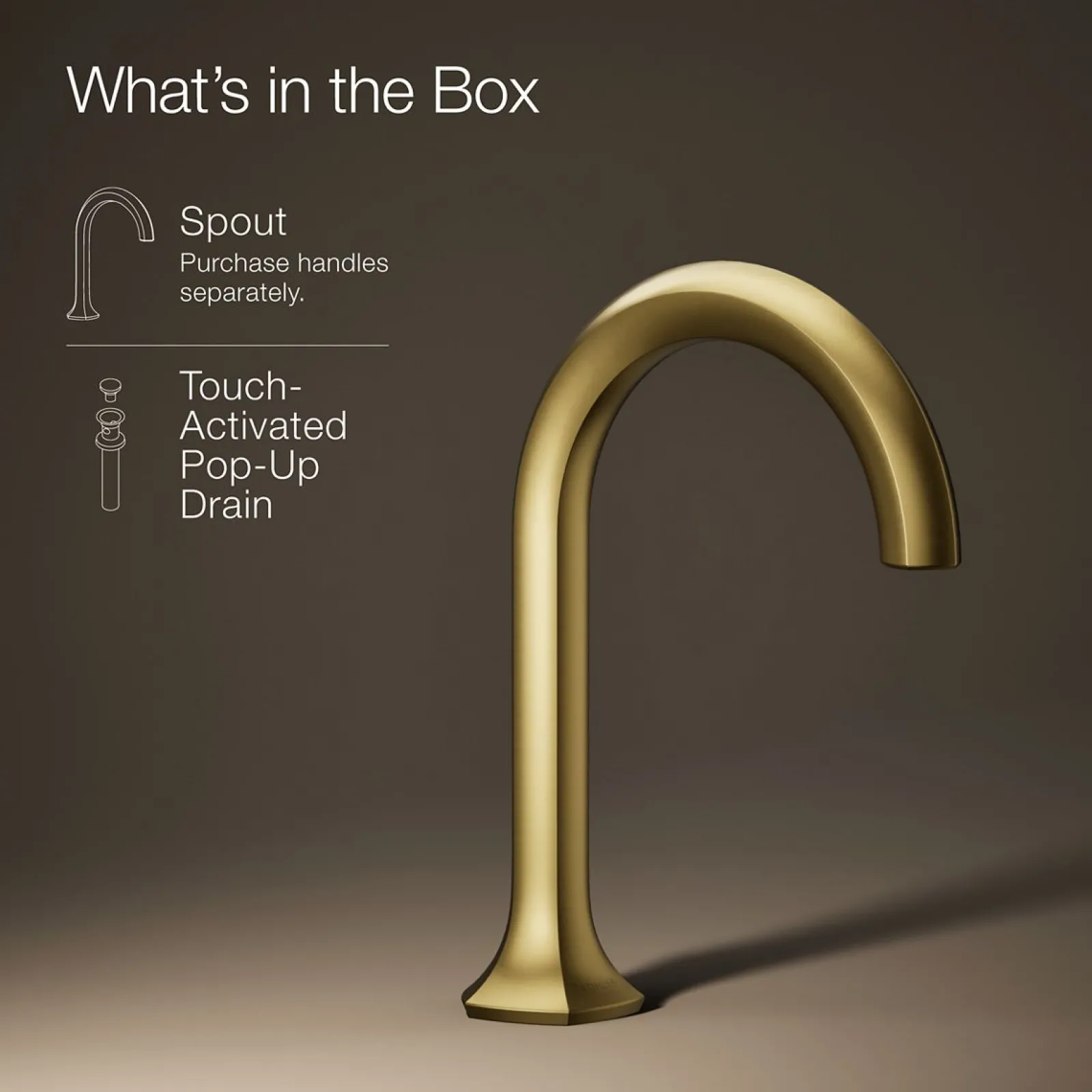 Bathroom sink faucet spout with Cane design, 1.2 gpm^Kohler Clearance