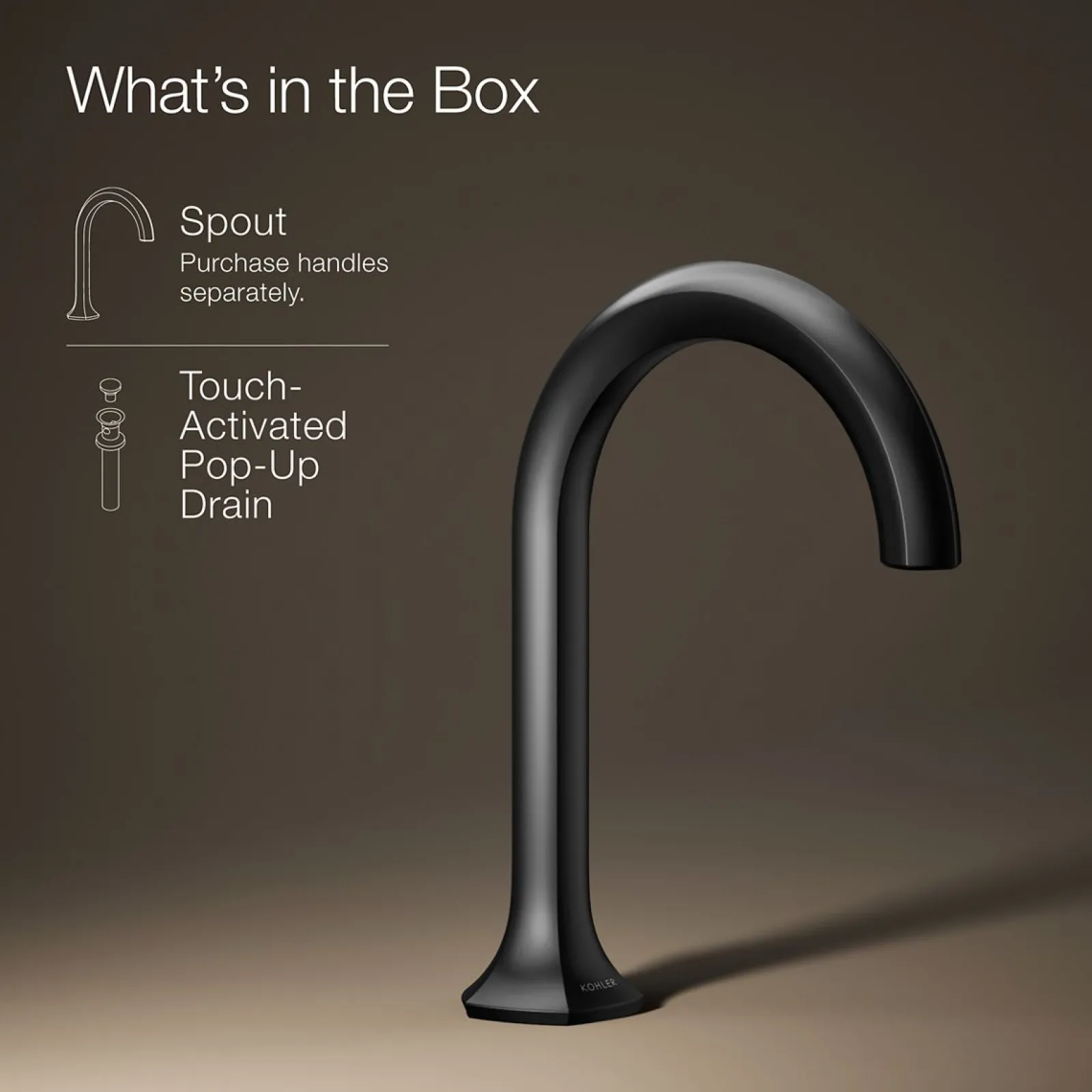Bathroom sink faucet spout with Cane design, 1.2 gpm^Kohler Clearance