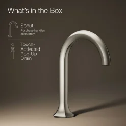 Bathroom sink faucet spout with Cane design, 1.2 gpm^Kohler Clearance