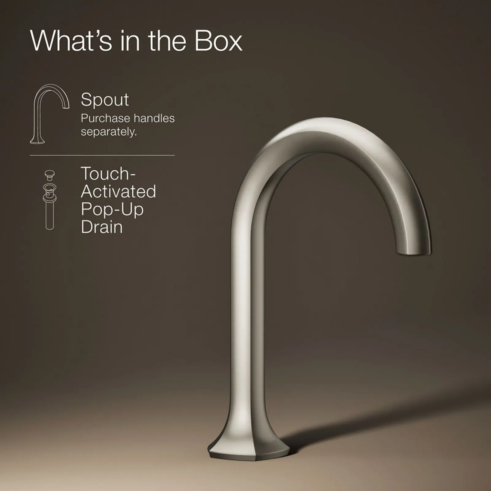 Bathroom sink faucet spout with Cane design, 1.2 gpm^Kohler Clearance
