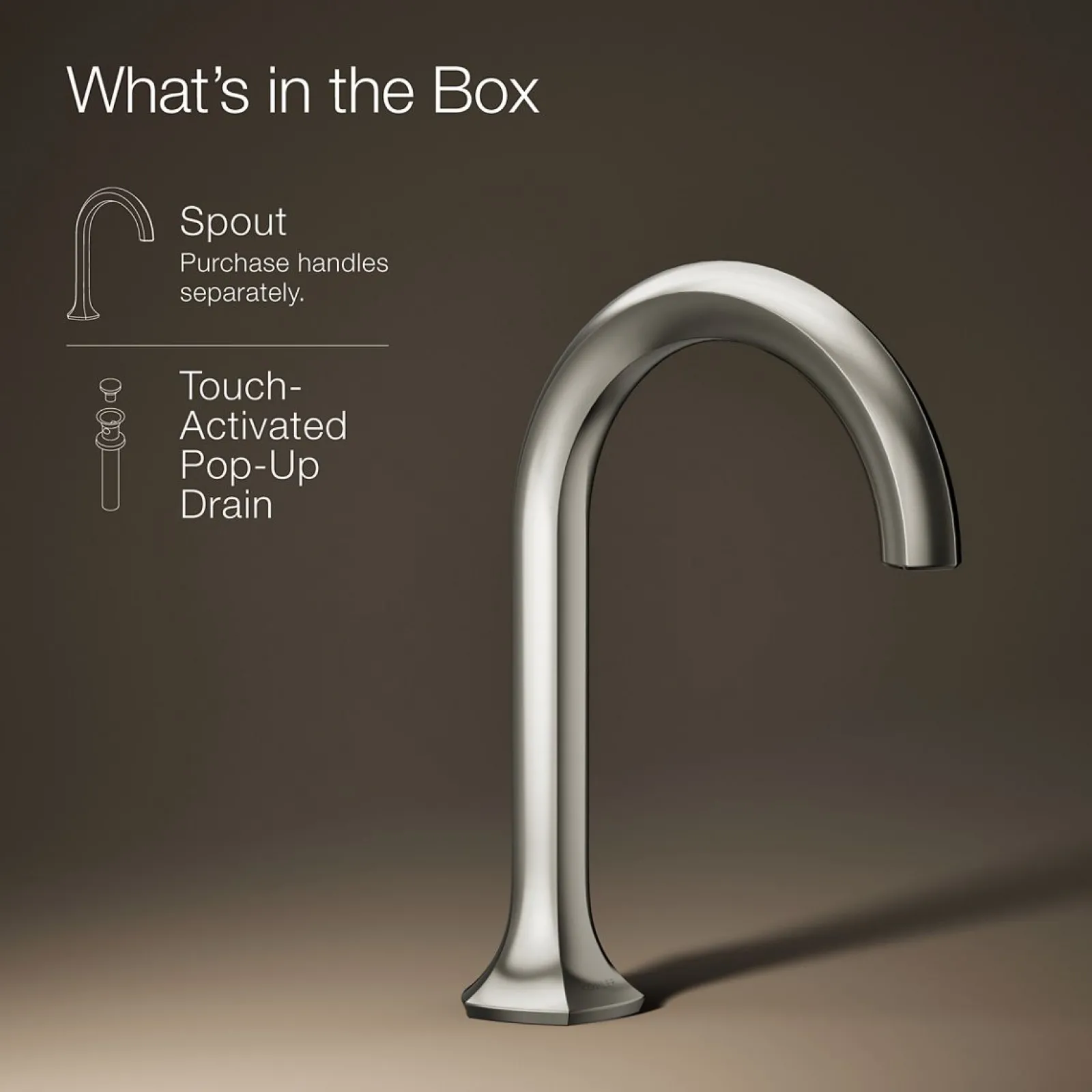 Bathroom sink faucet spout with Cane design, 1.2 gpm^Kohler Clearance