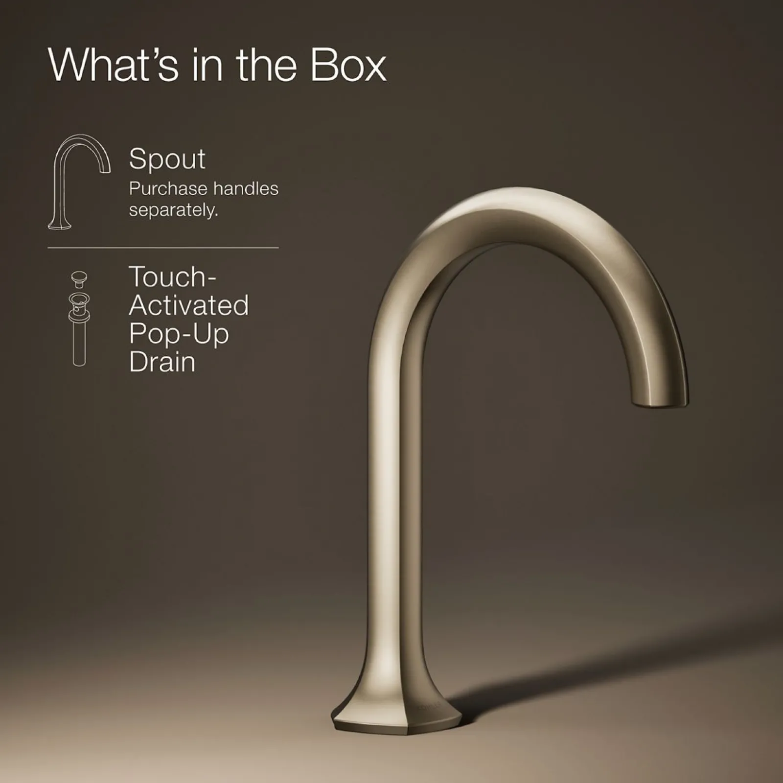 Bathroom sink faucet spout with Cane design, 1.2 gpm^Kohler Clearance