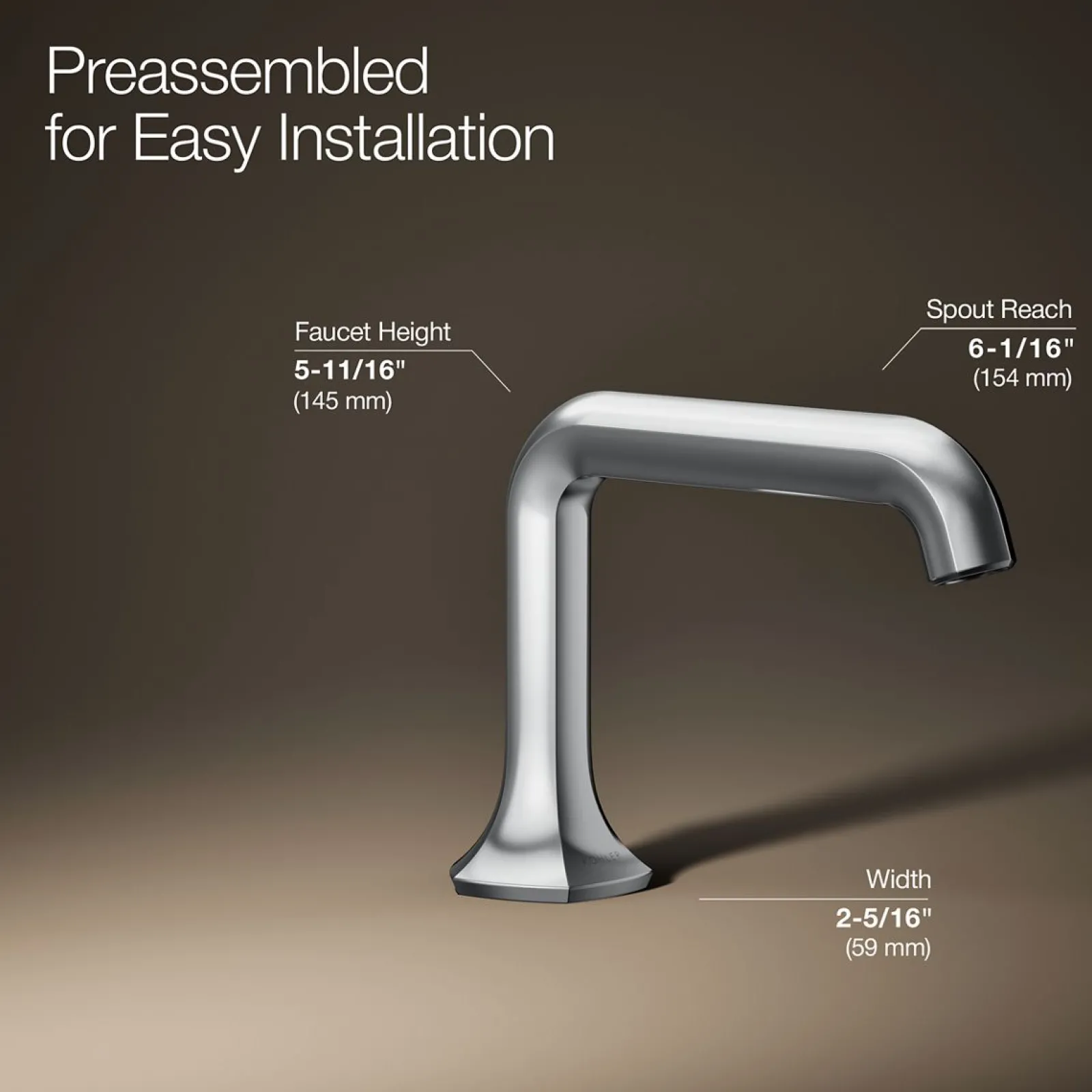 Bathroom sink faucet spout with Straight design, 1.2 gpm^Kohler Discount