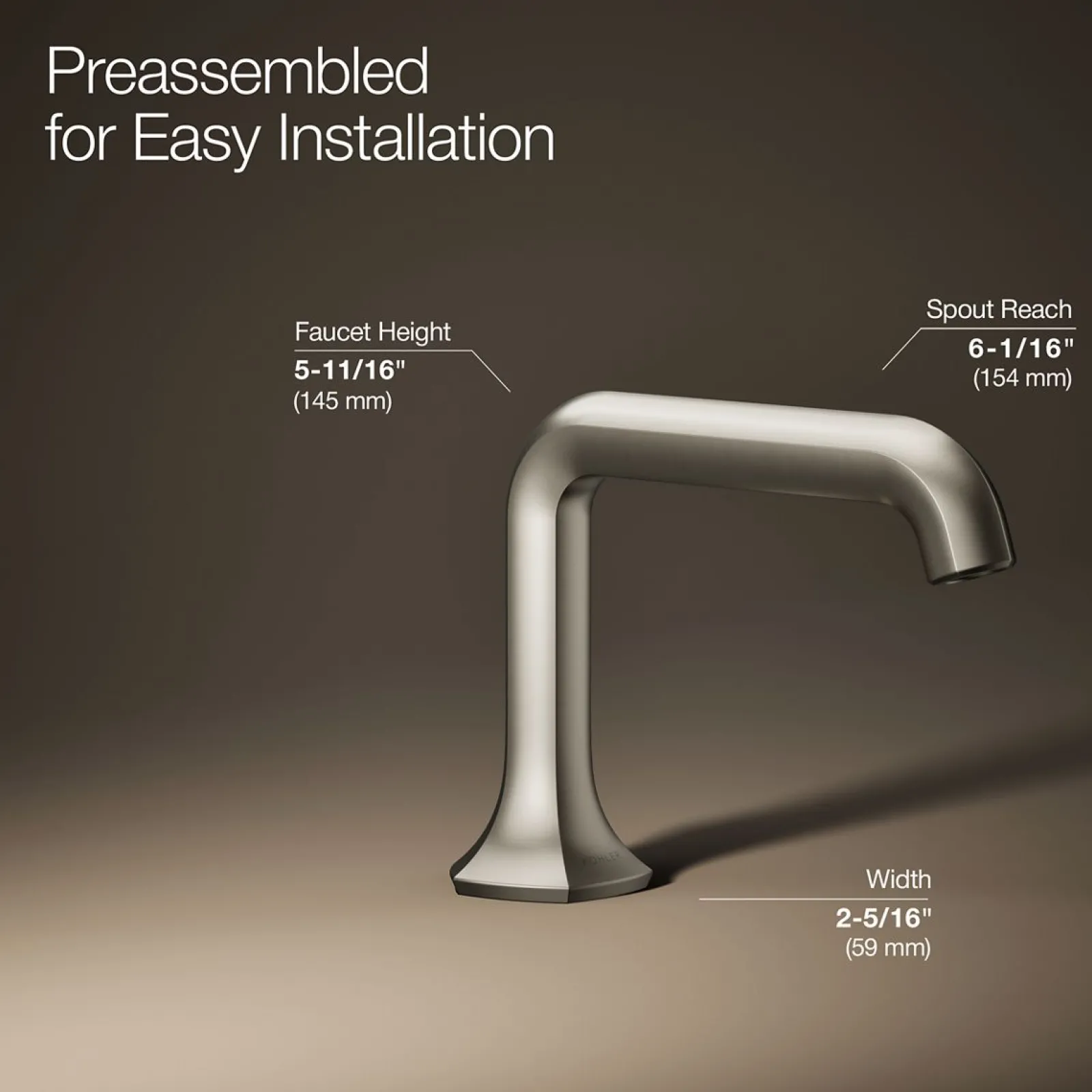 Bathroom sink faucet spout with Straight design, 1.2 gpm^Kohler Discount