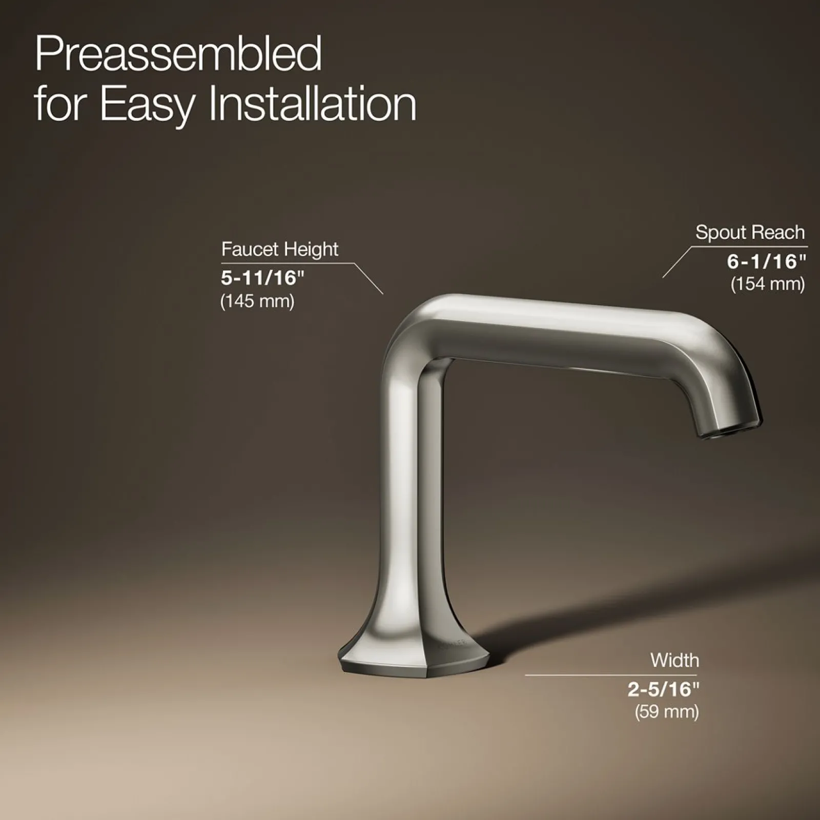 Bathroom sink faucet spout with Straight design, 1.2 gpm^Kohler Discount