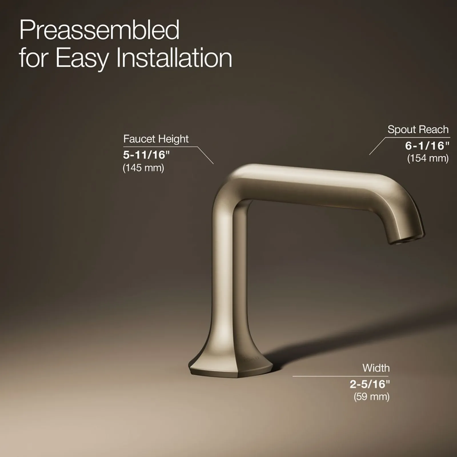 Bathroom sink faucet spout with Straight design, 1.2 gpm^Kohler Discount