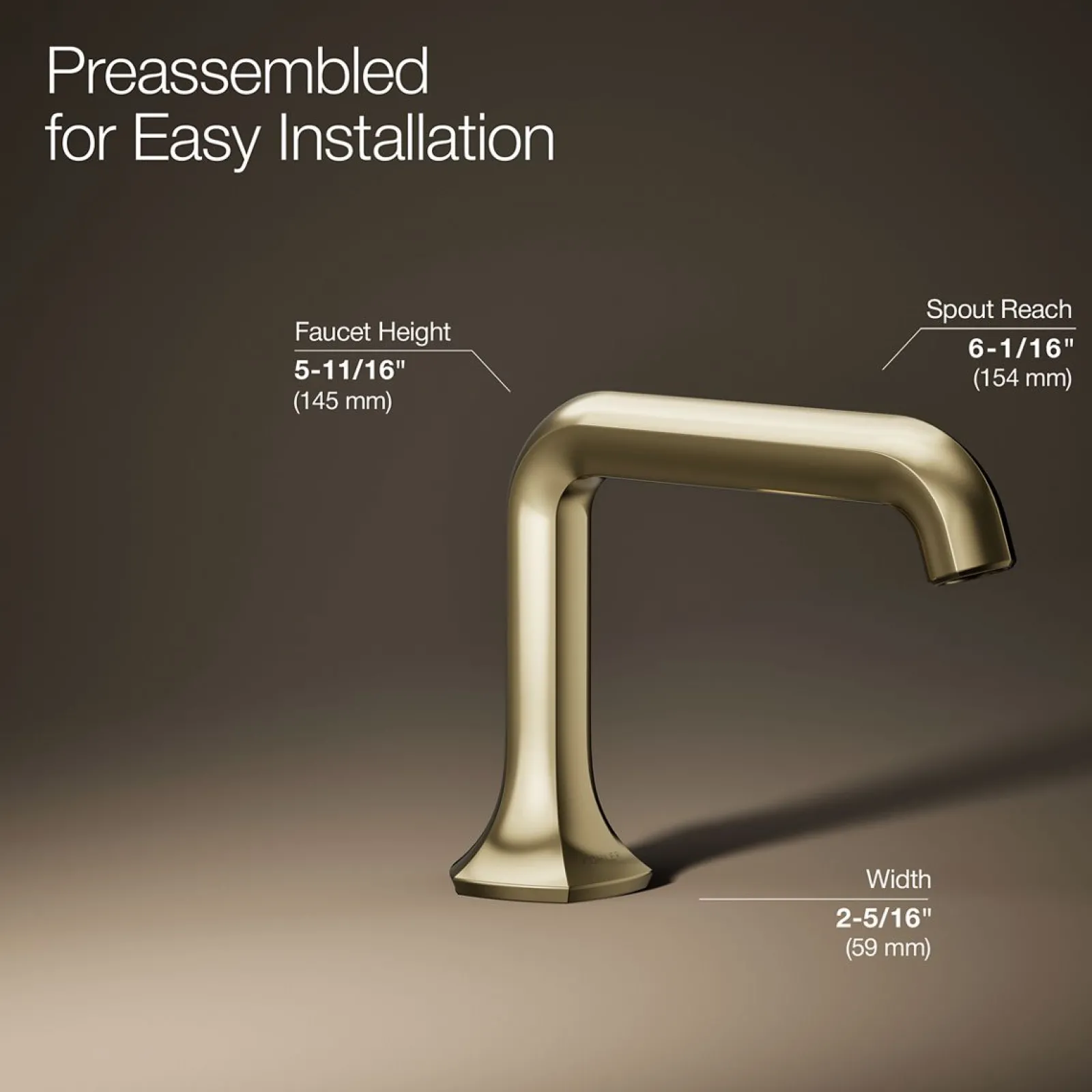 Bathroom sink faucet spout with Straight design, 1.2 gpm^Kohler Discount