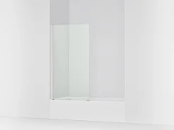 Bath screen, 56-15/16" x 32" W with 1/4" thick Crystal Clear glass and square corner^Kohler Best
