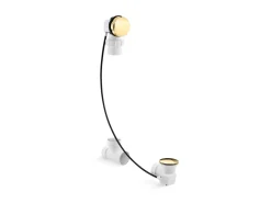 Cable bath drain, less PVC tubing^Kohler Hot