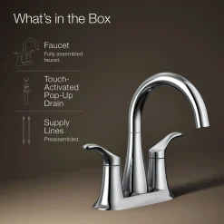 Centerset bathroom sink faucet, 1.2 gpm^Kohler New
