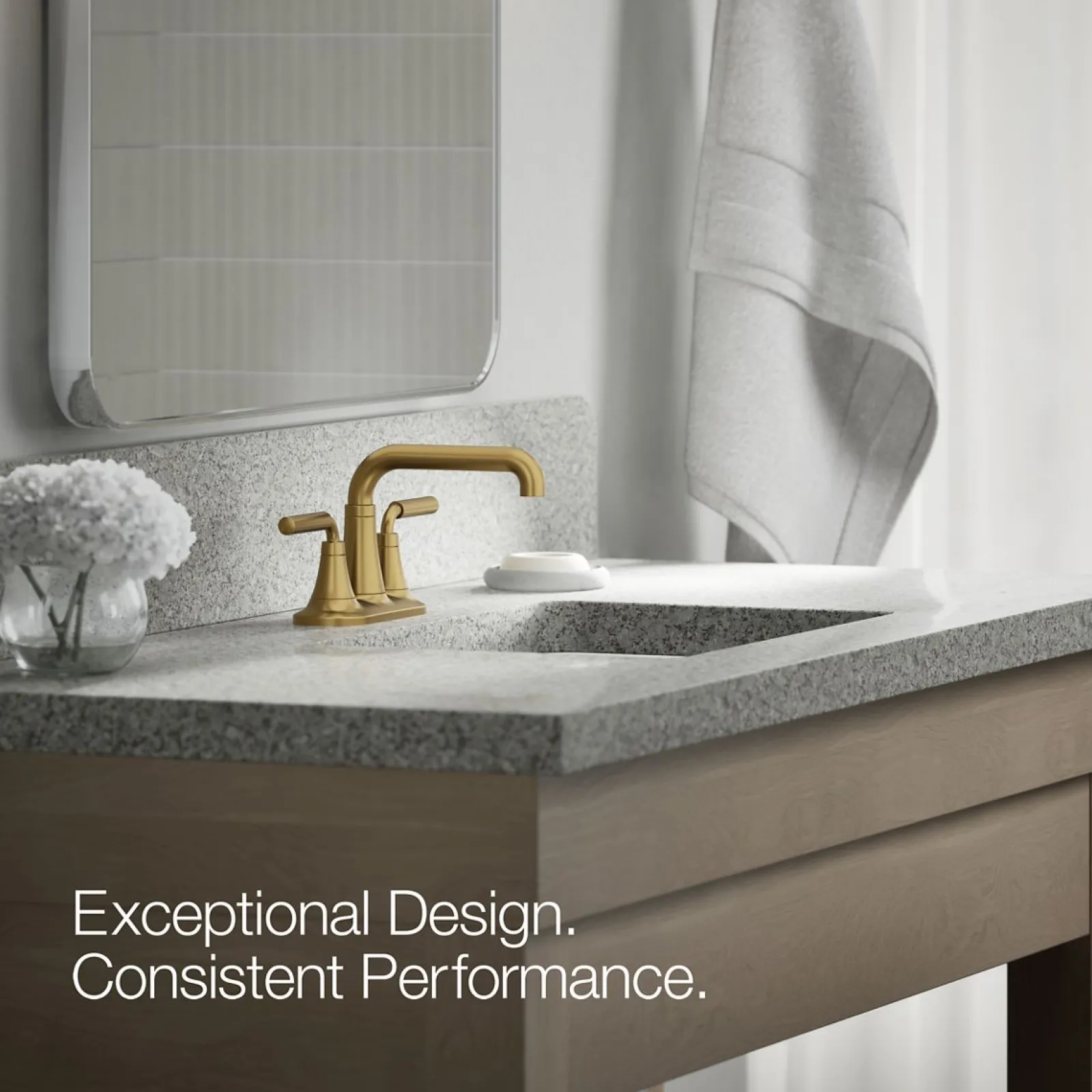 Centerset bathroom sink faucet, 0.5 gpm^Kohler New