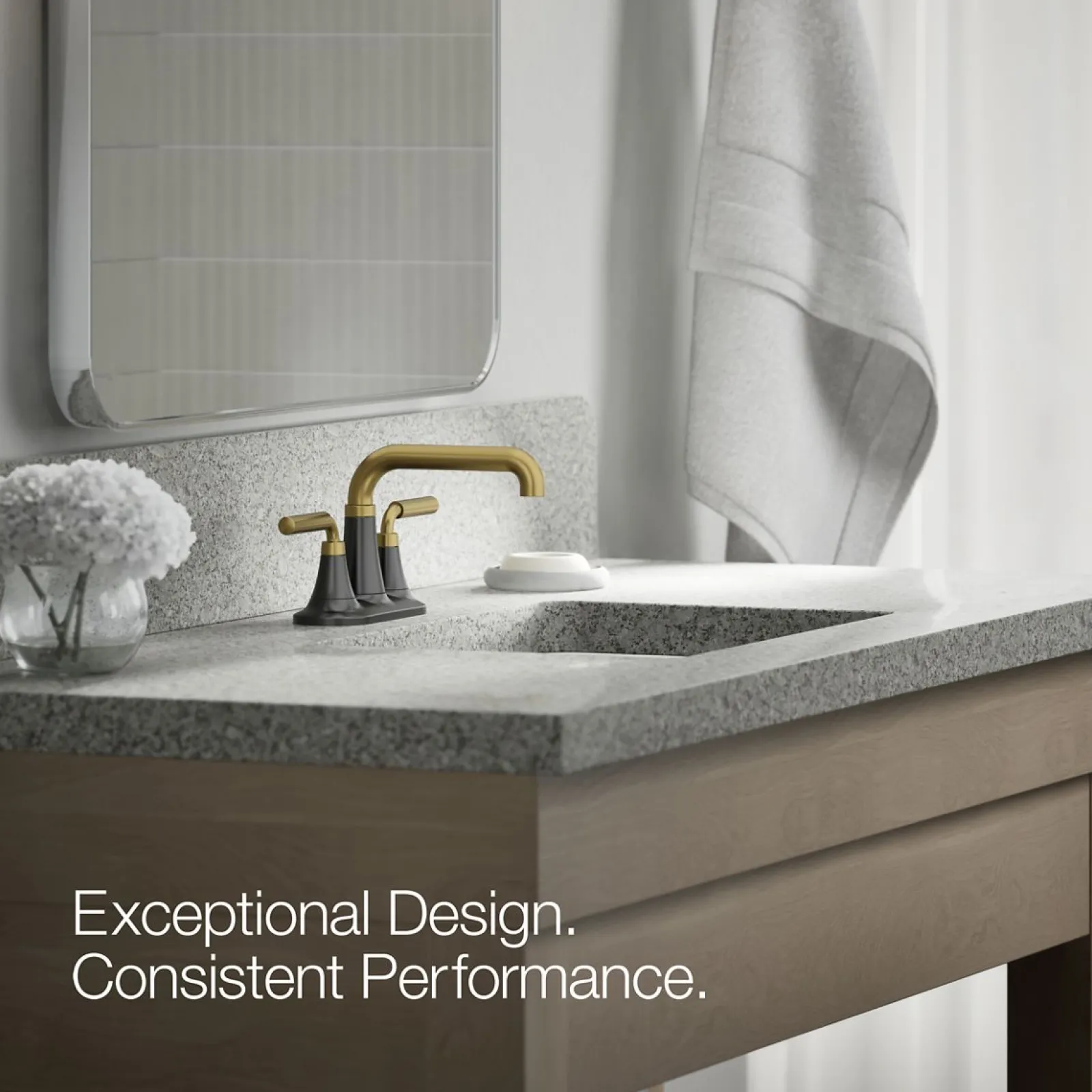 Centerset bathroom sink faucet, 0.5 gpm^Kohler New