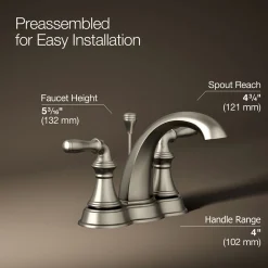 Centerset bathroom sink faucet, 1.2 gpm^Kohler Discount