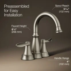 Centerset bathroom sink faucet, 1.2 gpm^Kohler Best