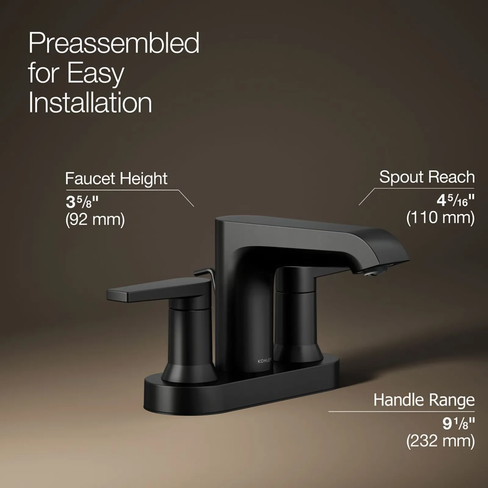 Centerset bathroom sink faucet, 1.2 gpm^Kohler Best