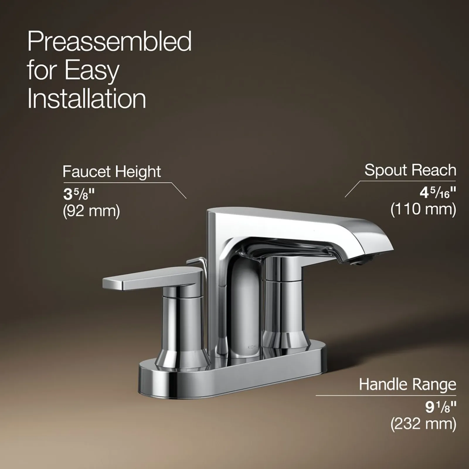 Centerset bathroom sink faucet, 1.2 gpm^Kohler Best