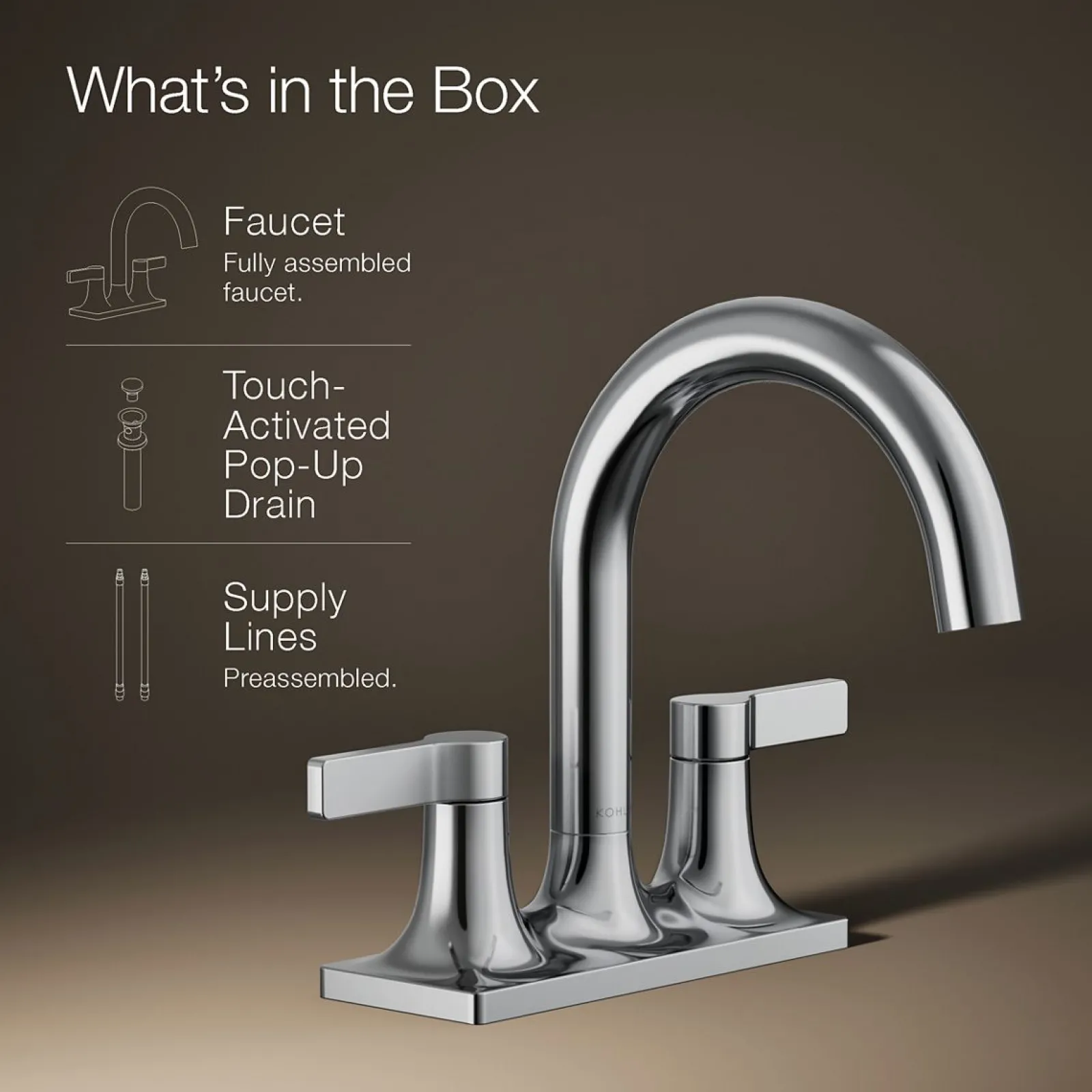 Centerset bathroom sink faucet, 1.2 gpm^Kohler