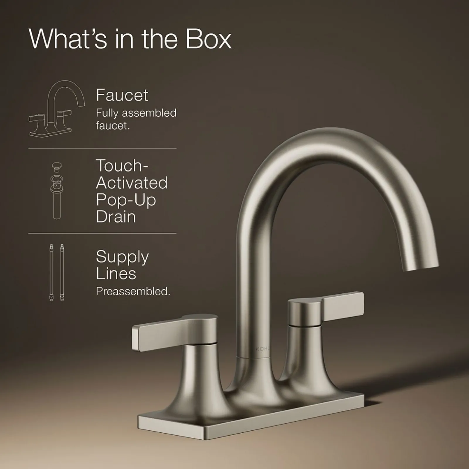 Centerset bathroom sink faucet, 1.2 gpm^Kohler