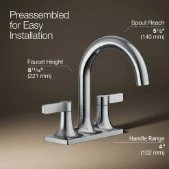 Centerset bathroom sink faucet, 1.2 gpm^Kohler