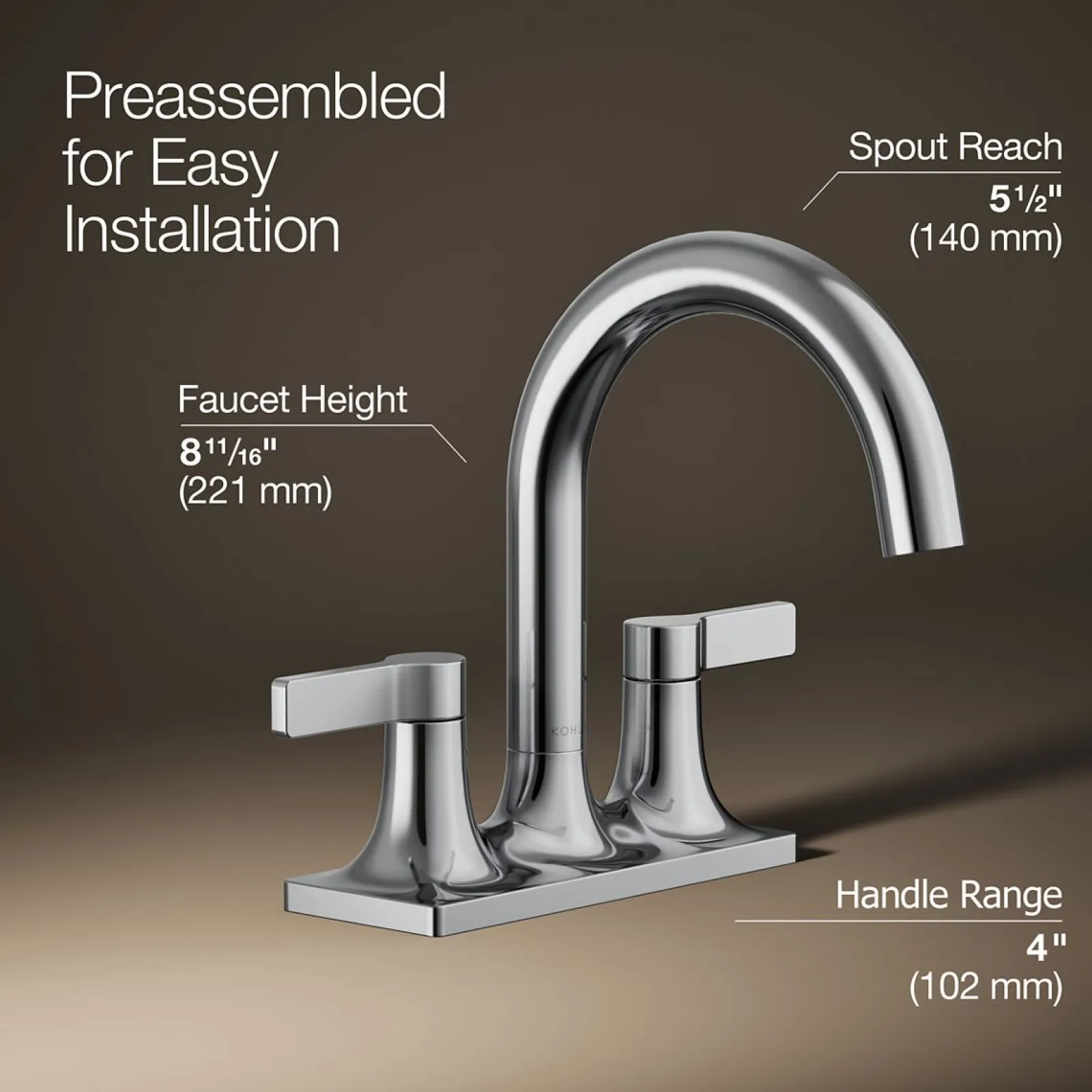 Centerset bathroom sink faucet, 1.2 gpm^Kohler