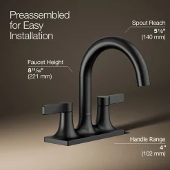 Centerset bathroom sink faucet, 1.2 gpm^Kohler