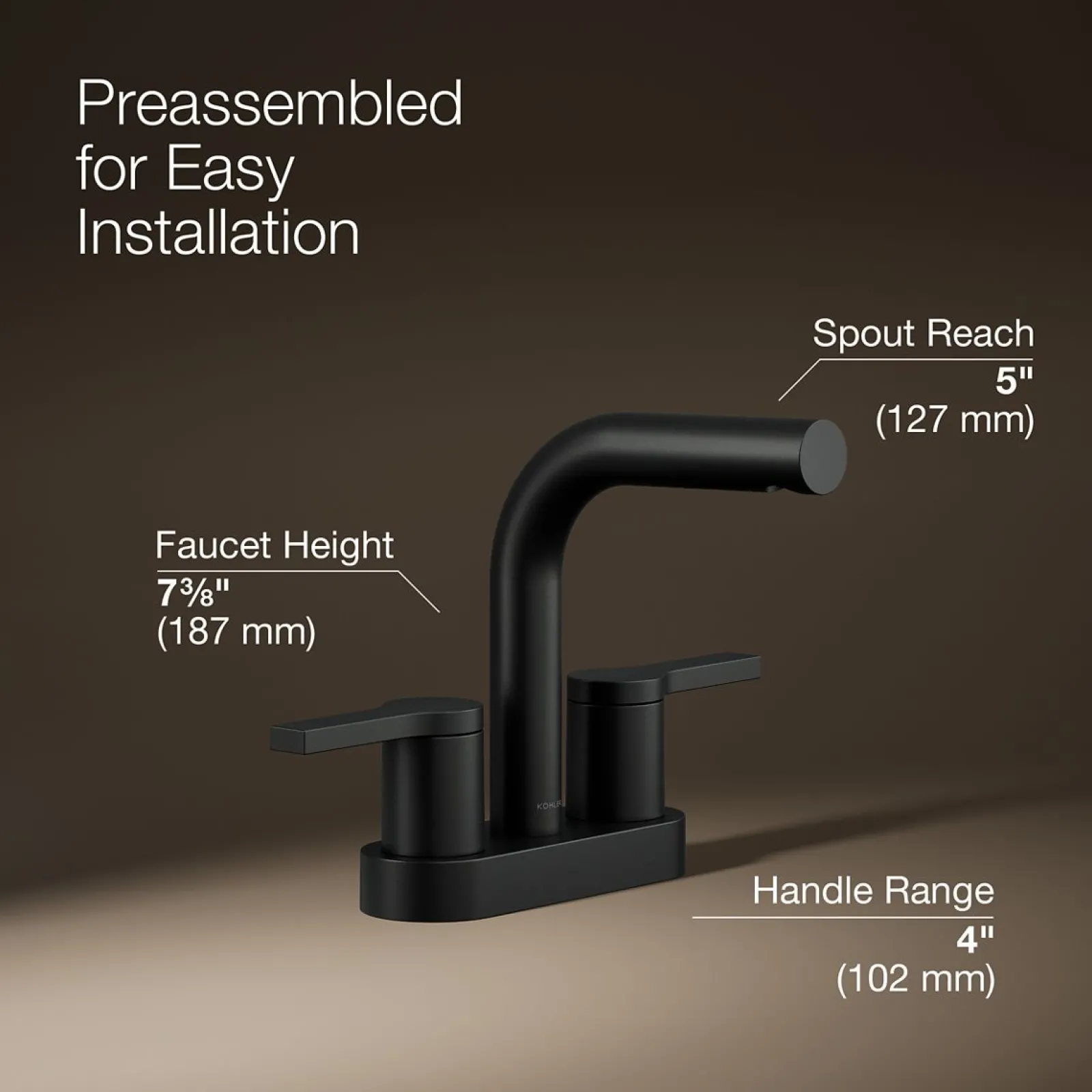 Centerset bathroom sink faucet, 1.2 gpm^Kohler Best