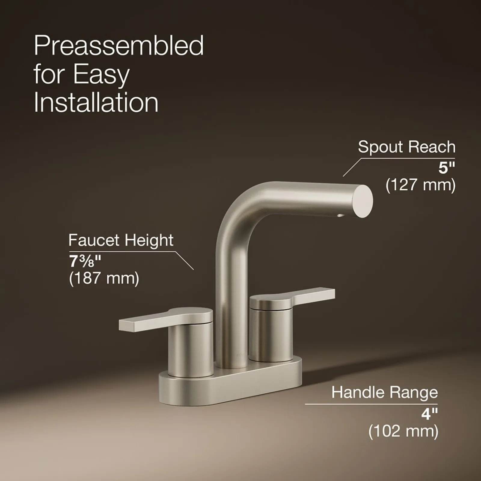 Centerset bathroom sink faucet, 1.2 gpm^Kohler Best