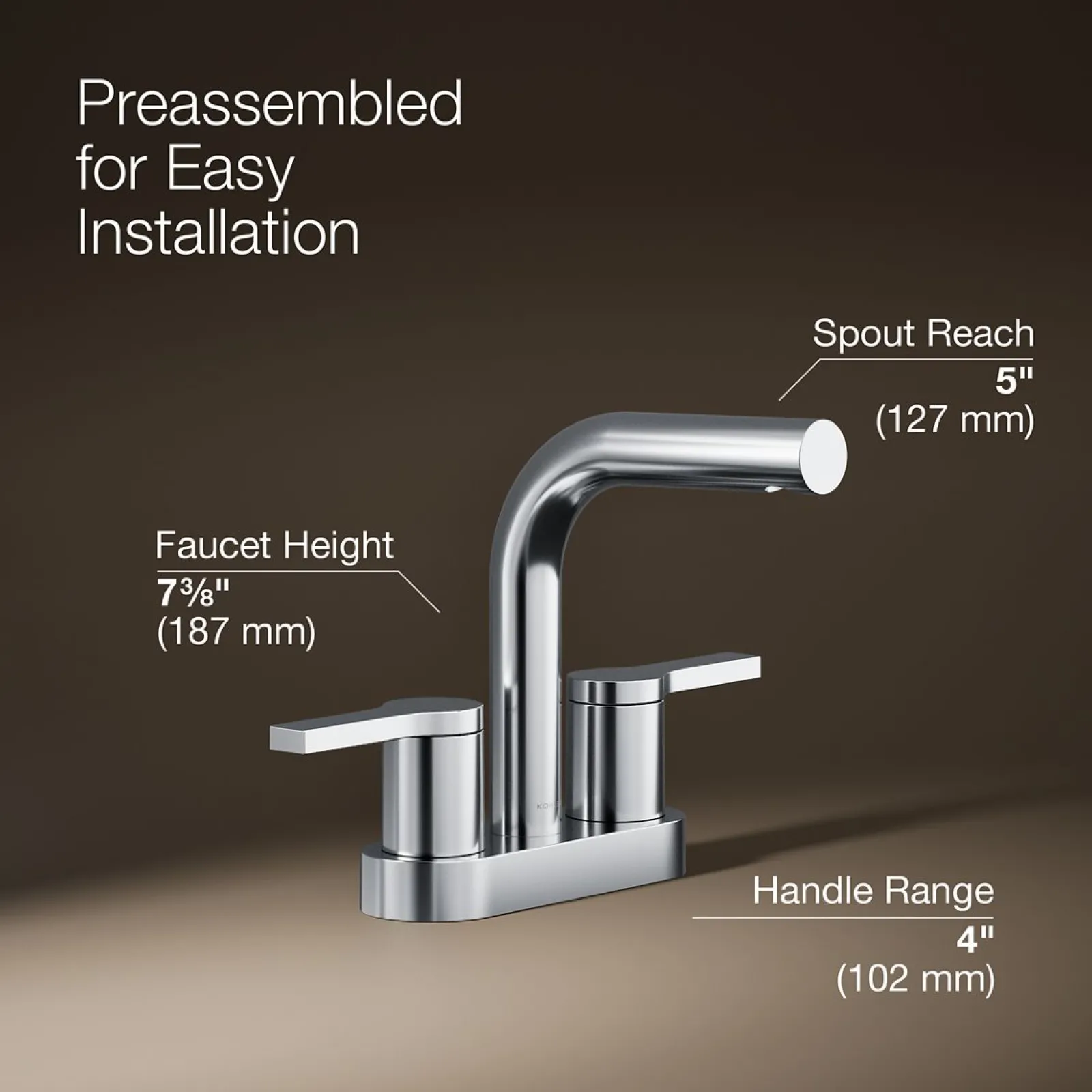 Centerset bathroom sink faucet, 1.2 gpm^Kohler Best