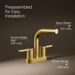 Centerset bathroom sink faucet, 1.2 gpm^Kohler Best