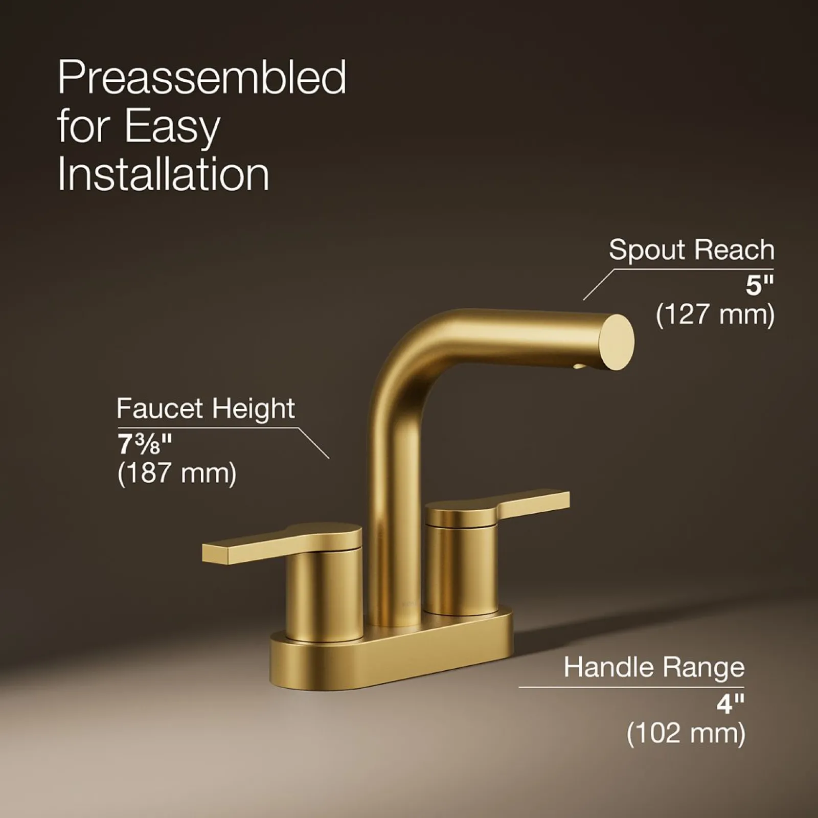 Centerset bathroom sink faucet, 1.2 gpm^Kohler Best