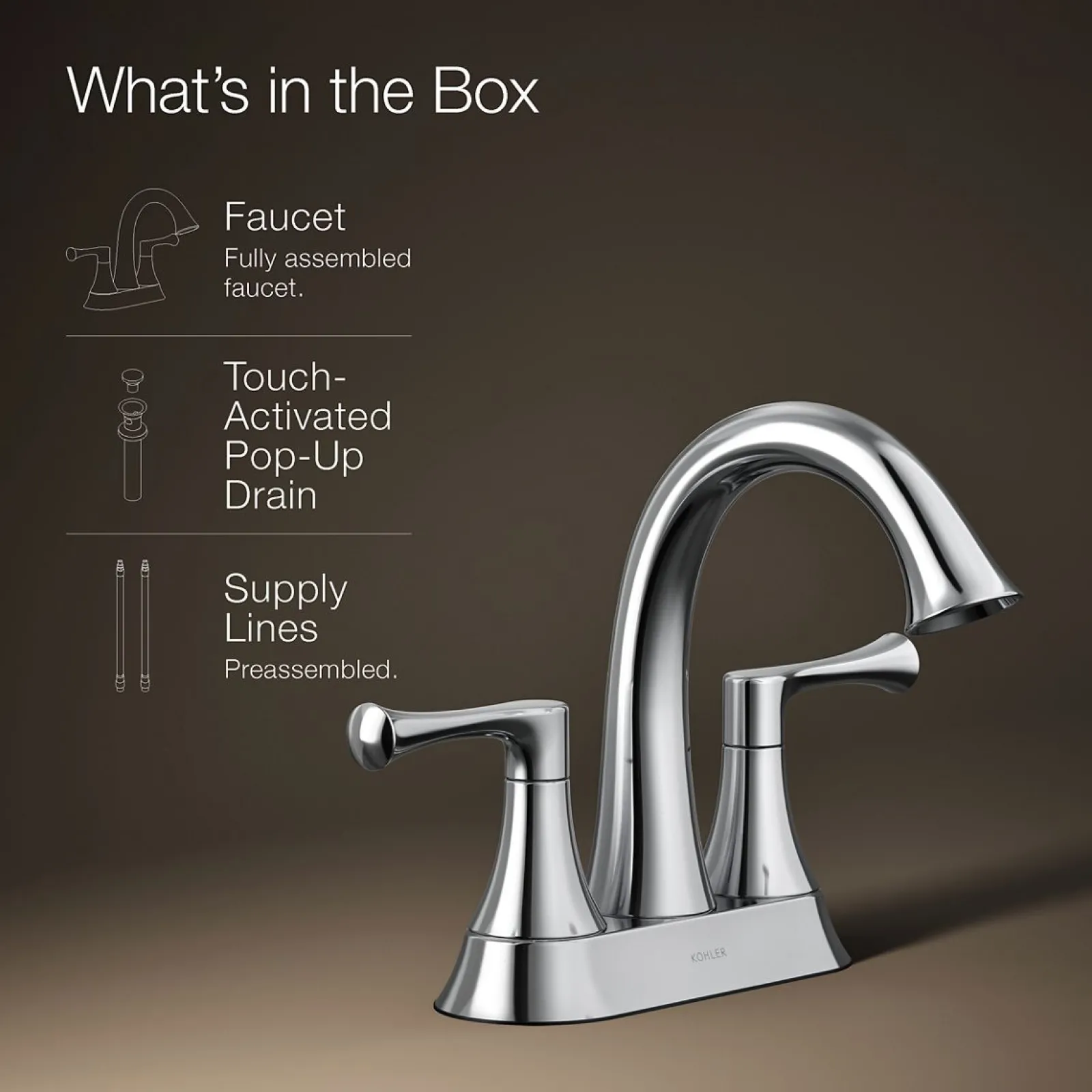 Centerset bathroom sink faucet, 1.2 gpm^Kohler Sale