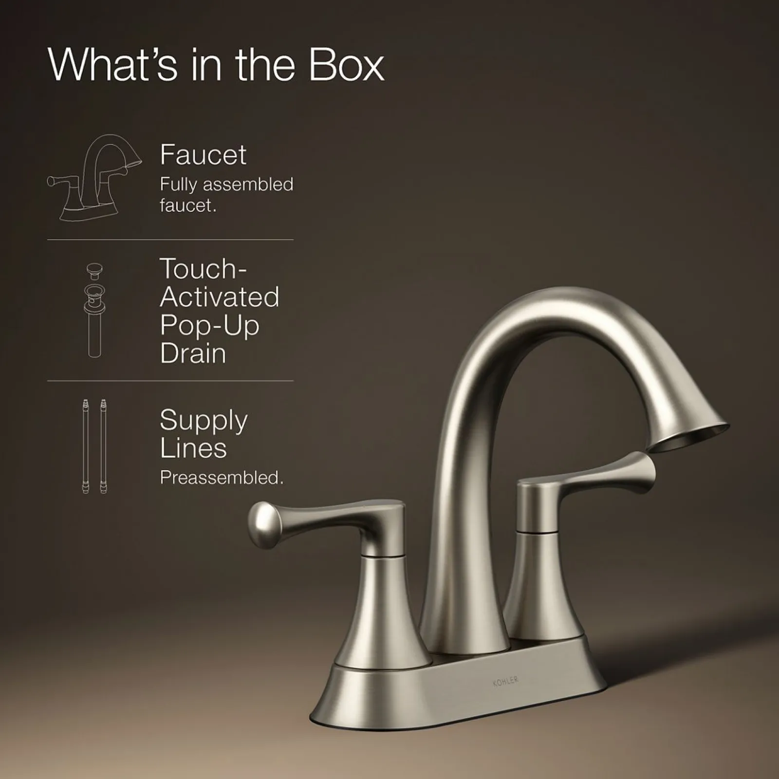 Centerset bathroom sink faucet, 1.2 gpm^Kohler Sale