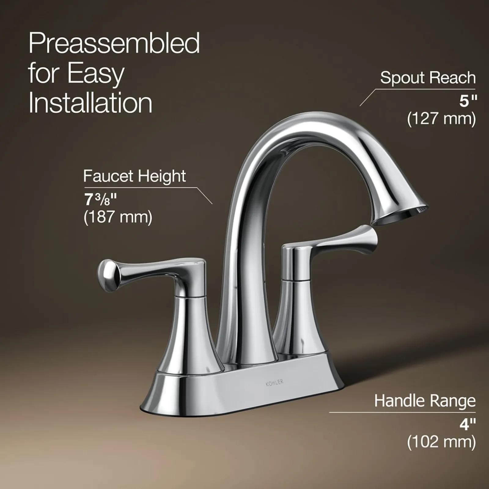 Centerset bathroom sink faucet, 1.2 gpm^Kohler Sale
