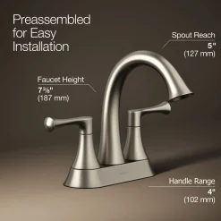 Centerset bathroom sink faucet, 1.2 gpm^Kohler Sale