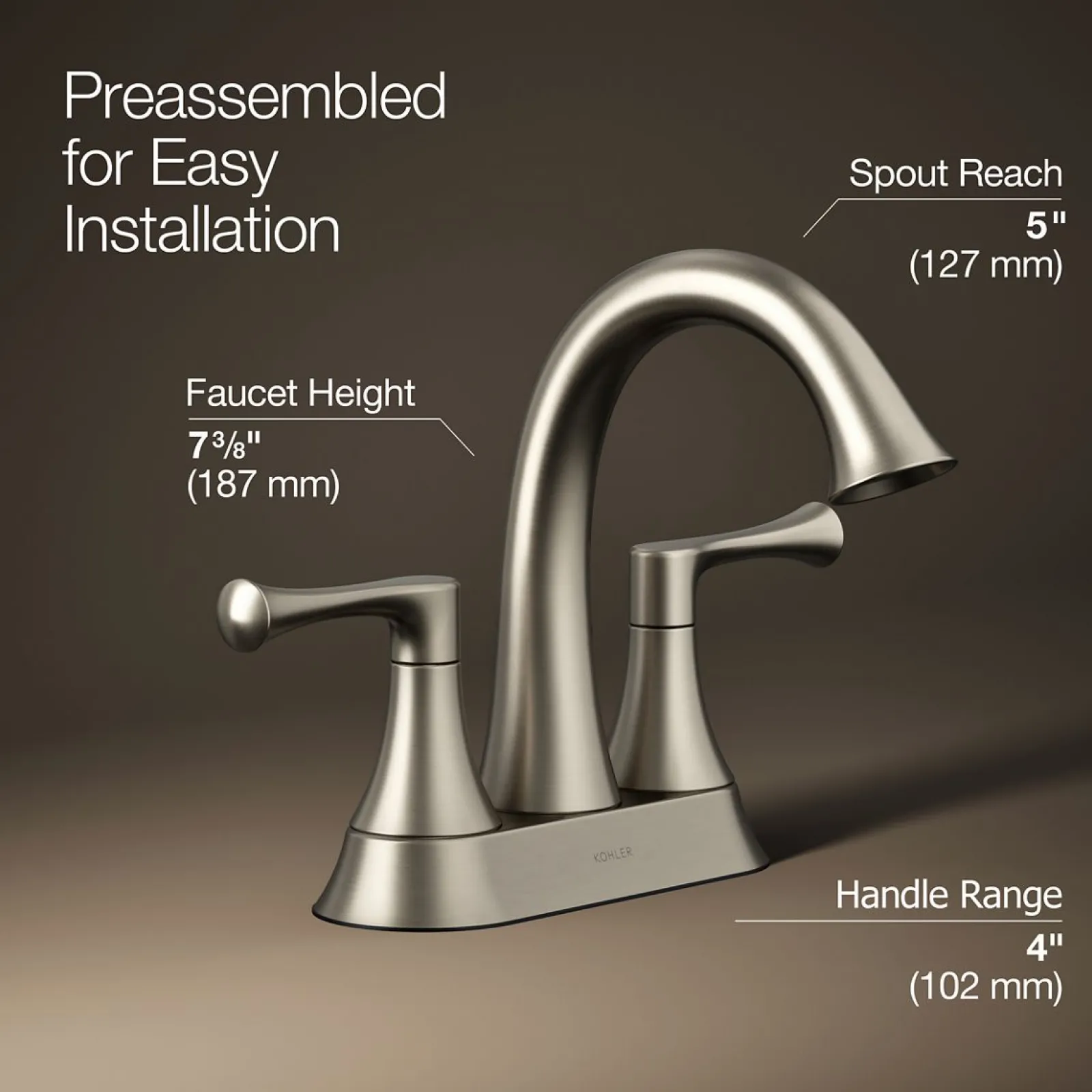 Centerset bathroom sink faucet, 1.2 gpm^Kohler Sale
