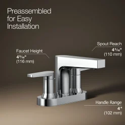 Centerset bathroom sink faucet, 1.2 gpm^Kohler Clearance