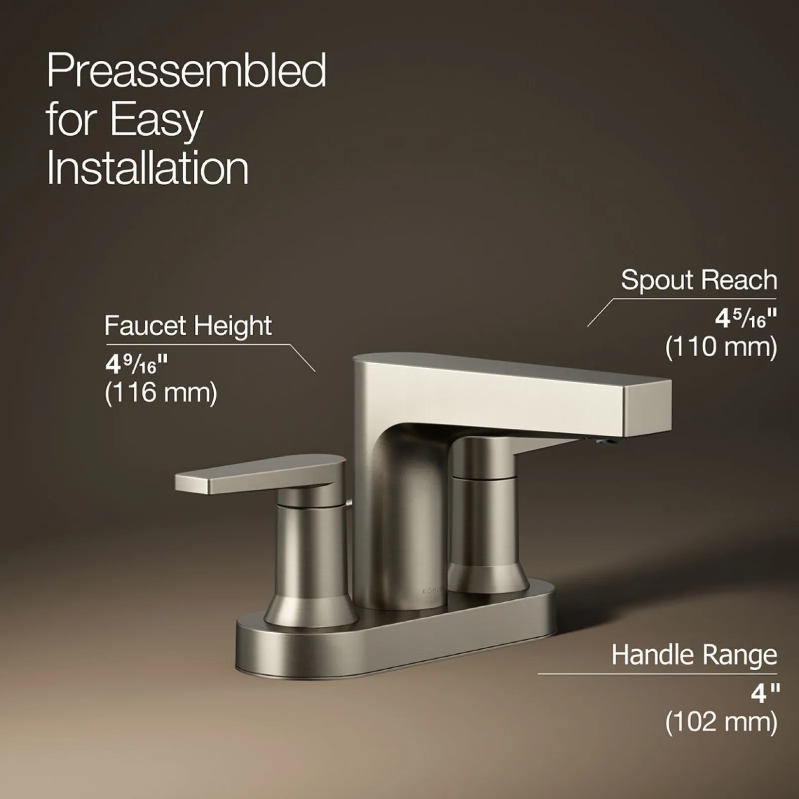 Centerset bathroom sink faucet, 1.2 gpm^Kohler Clearance