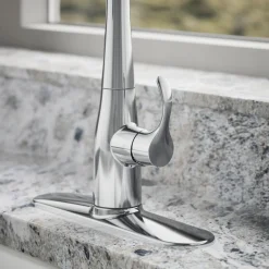 Compact pull-down kitchen sink faucet with three-function sprayhead^Kohler Online