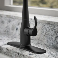 Compact pull-down kitchen sink faucet with three-function sprayhead^Kohler Online