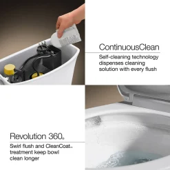 ContinuousClean ST one-piece compact elongated toilet, 1.28 gpf^Kohler