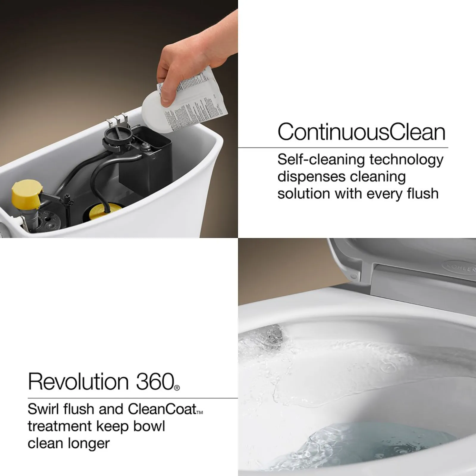 ContinuousClean ST one-piece compact elongated toilet, 1.28 gpf^Kohler