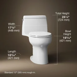 ContinuousClean ST one-piece compact elongated toilet, 1.28 gpf^Kohler