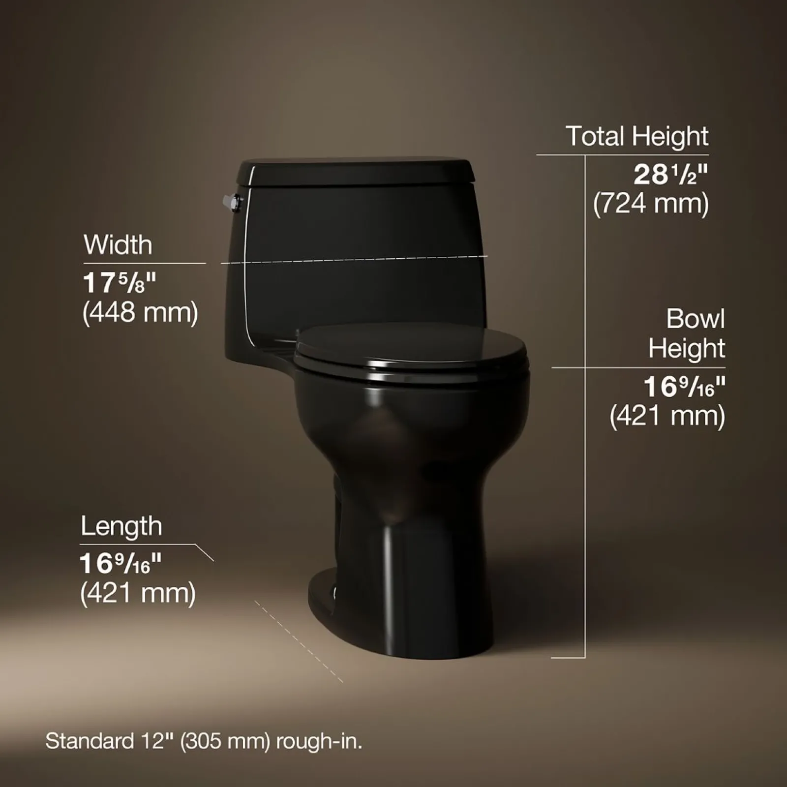 ContinuousClean ST one-piece compact elongated toilet, 1.28 gpf^Kohler