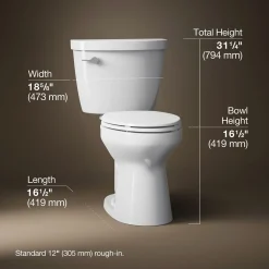 ContinuousClean ST two-piece elongated toilet, 1.28 gpf^Kohler Clearance