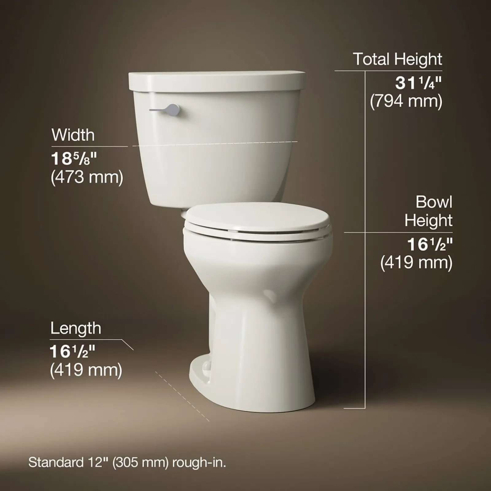 ContinuousClean ST two-piece elongated toilet, 1.28 gpf^Kohler Clearance