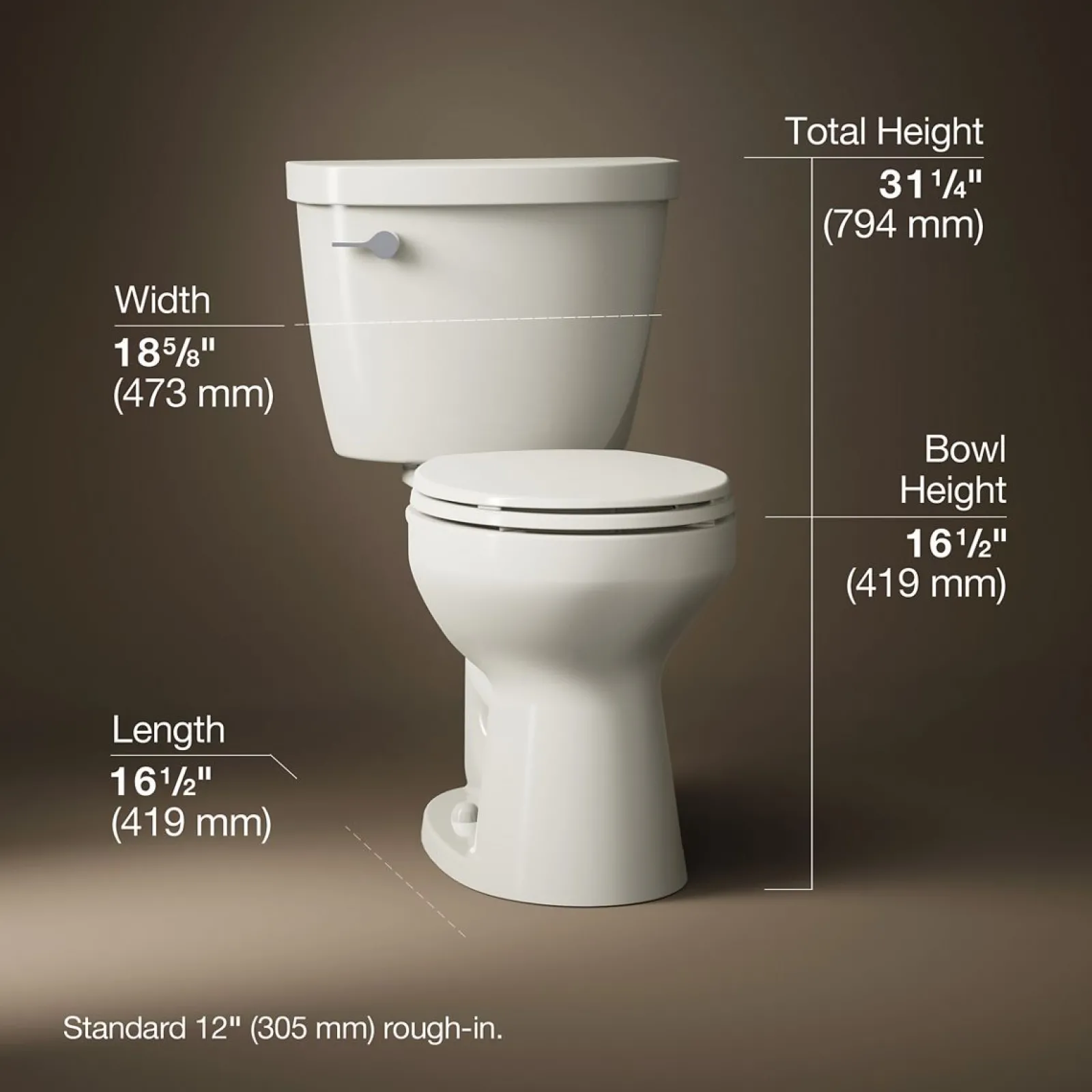 ContinuousClean ST two-piece round-front toilet, 1.28 gpf^Kohler Clearance