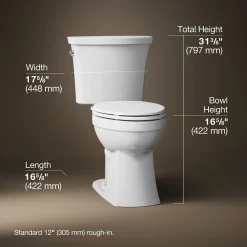 ContinuousClean ST two-piece elongated toilet, 1.28 gpf^Kohler New